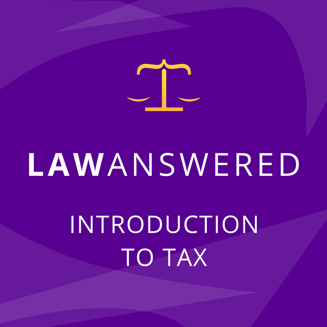 Introduction to Tax for Lawyers