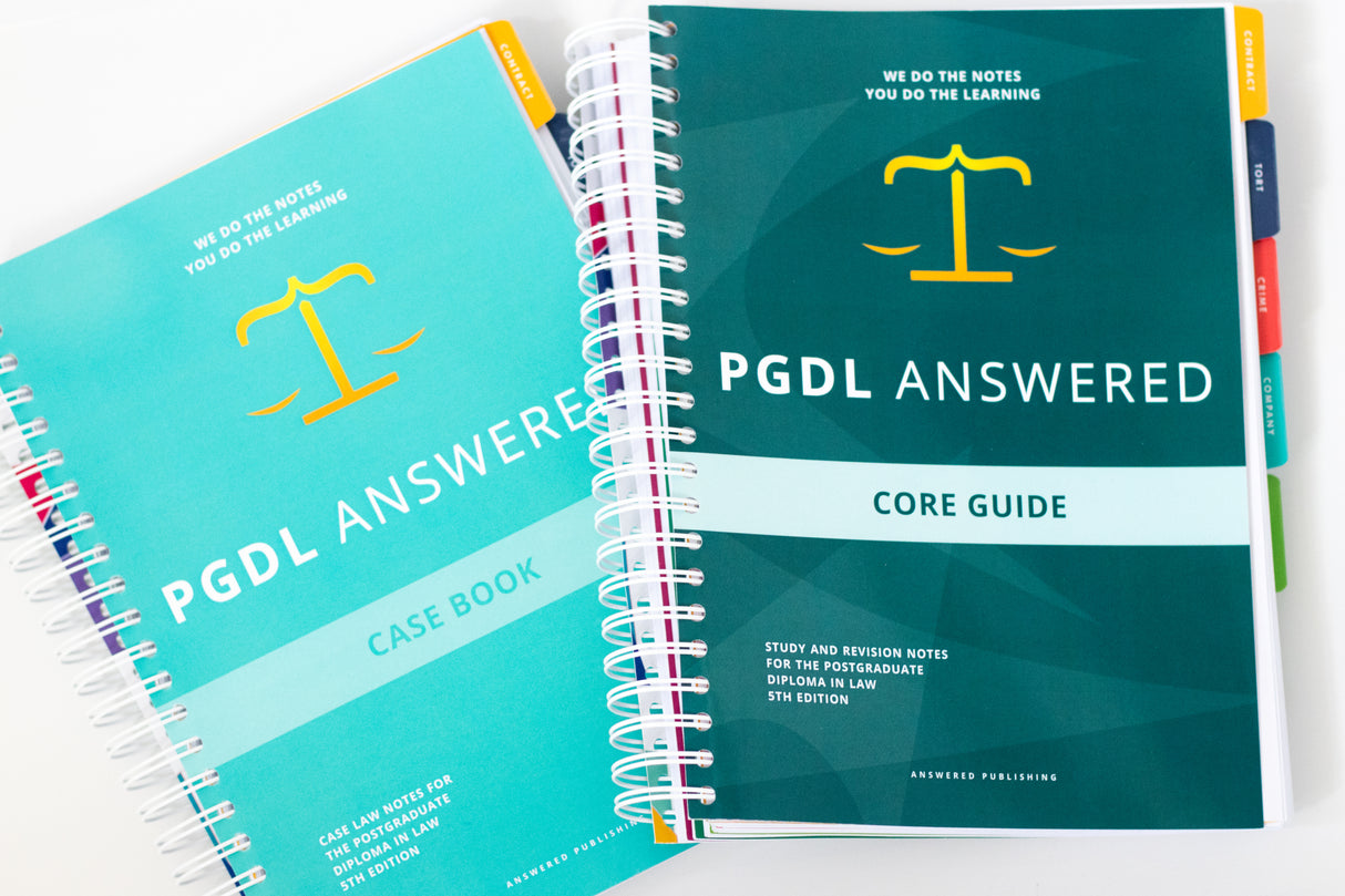 PGDL - Law Study Notes - Study Pack (Core Guide and Case Book)